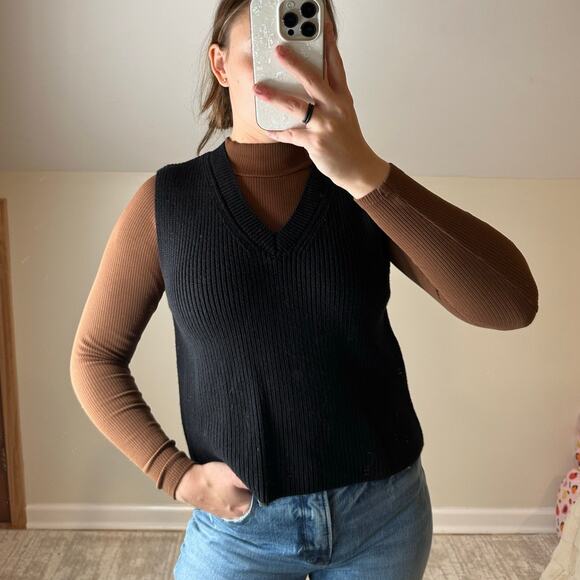 Zara Jackets & Coats Zara Black Knit Vest Poshmark — free download